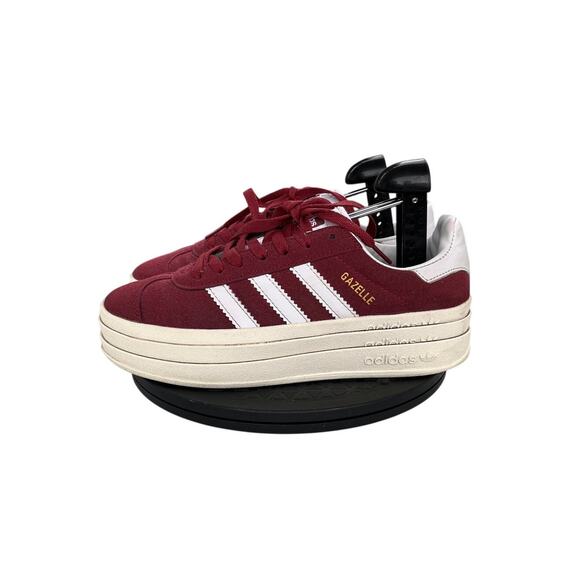 adidas Shoes - Womens adidas Gazelle Bold Shadow Red Platform Sneakers Size 7.5 Burgundy White